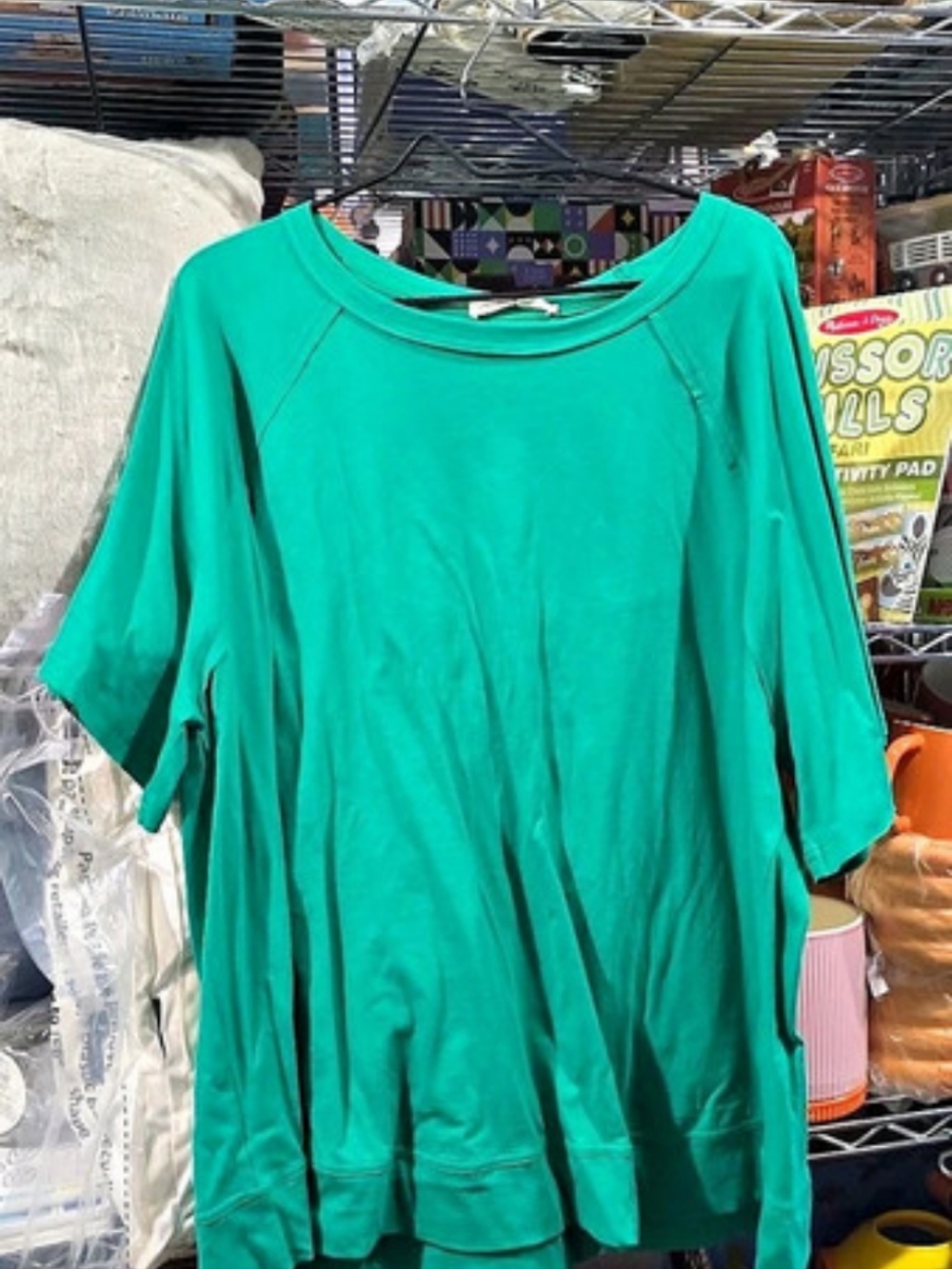 New Rae Mode Green Cotton Tee Size 1XL